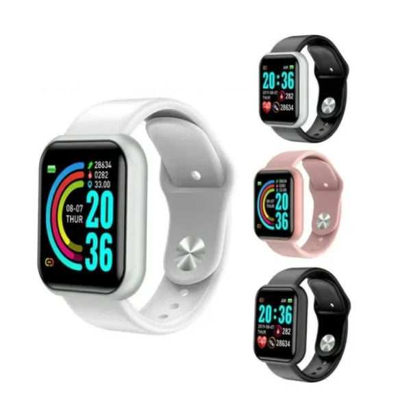 Smartwatch d20 relógio android ios prova água