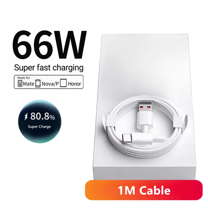 Cargador superrápido de 6 A 66 W.