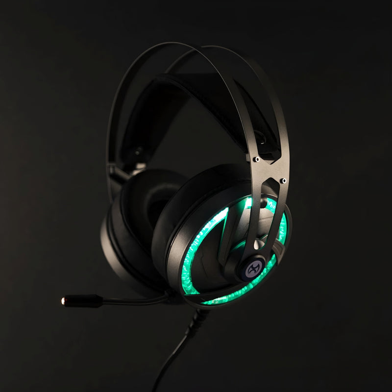 Headset Gamer Preto RGB Com Fio E Microfone Mox MO-GH710 (FONMOGH710)